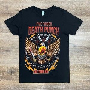 Five Finger Death Punch Eagle Punch Shirt Medium Got Your Six Black 2016